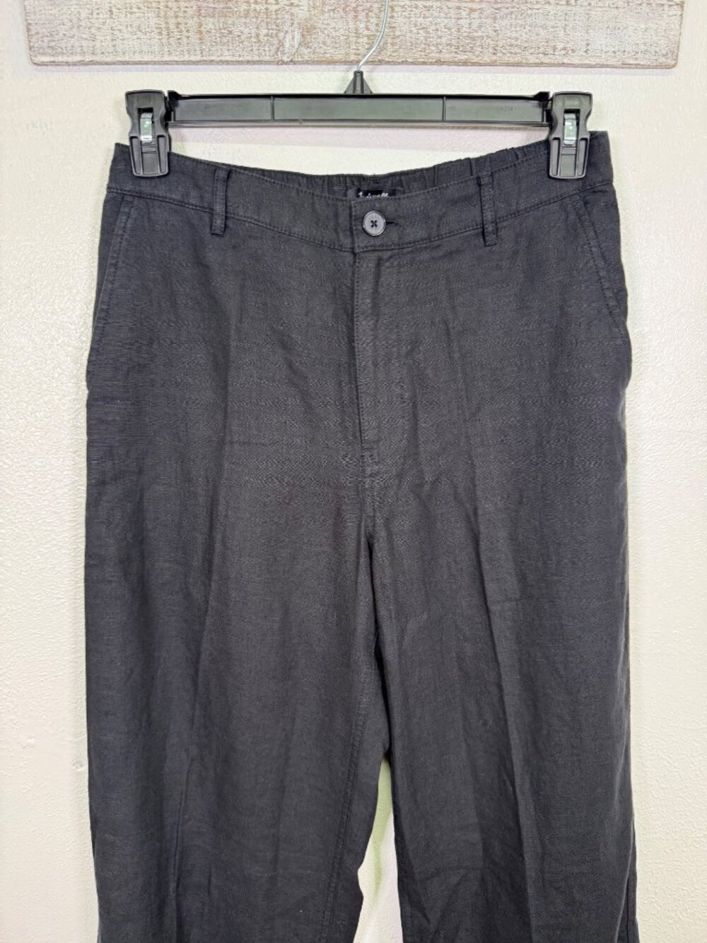 Madewell The Tall Zoe Relaxed Straight Pant 100% Linen Tall Summer Staple Sz6 - Picture 14 of 16